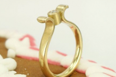 Verlobungsring 750 Gelbgold mit Brillant