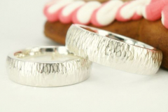 Trauringe Sterlingsilber mit Struktur